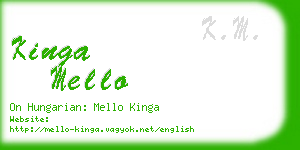 kinga mello business card